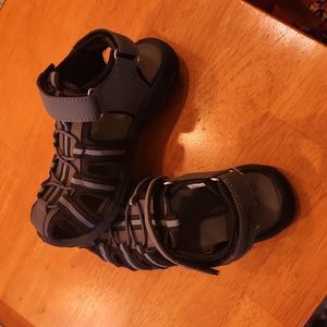 Boys black velcro sandals-size 12